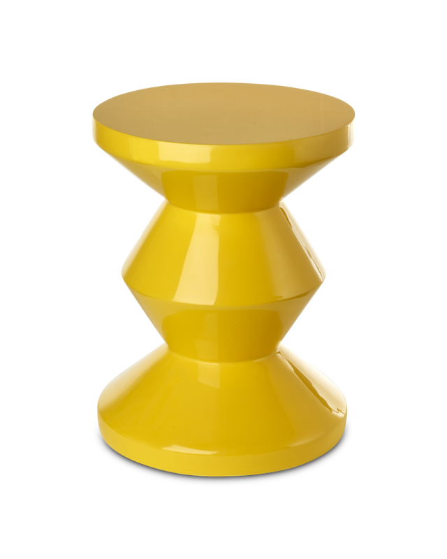 Tabouret Zig Zag, yellow