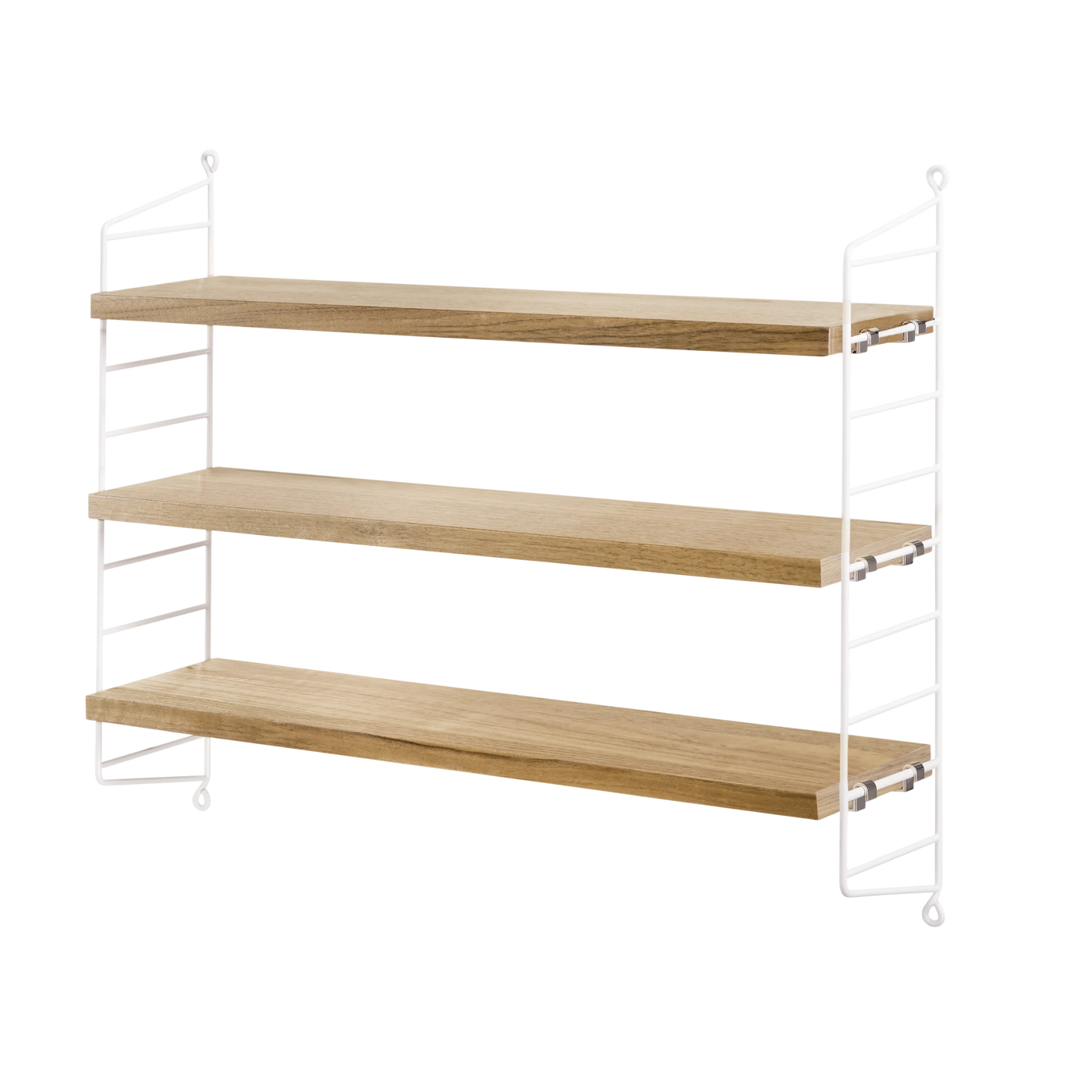 Étagère murale String Pocket — Chêne / Blanc