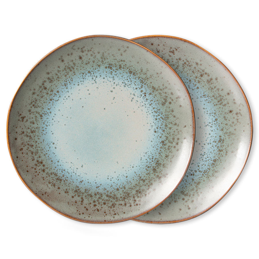 Assiettes plat 70s Ceramics (Set de 2)