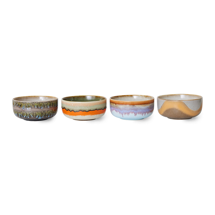 Bols à dessert 70s Ceramics (Set de 4)