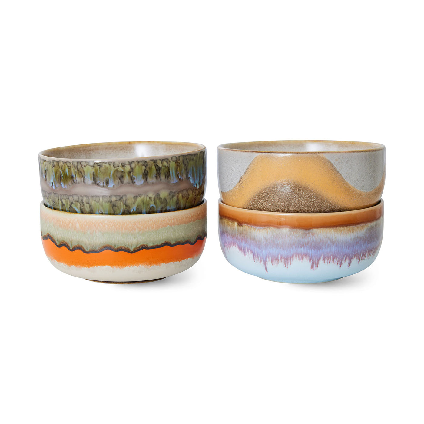 Bols à dessert 70s Ceramics (Set de 4)