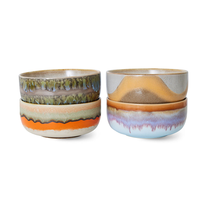 Bols à dessert 70s Ceramics (Set de 4)