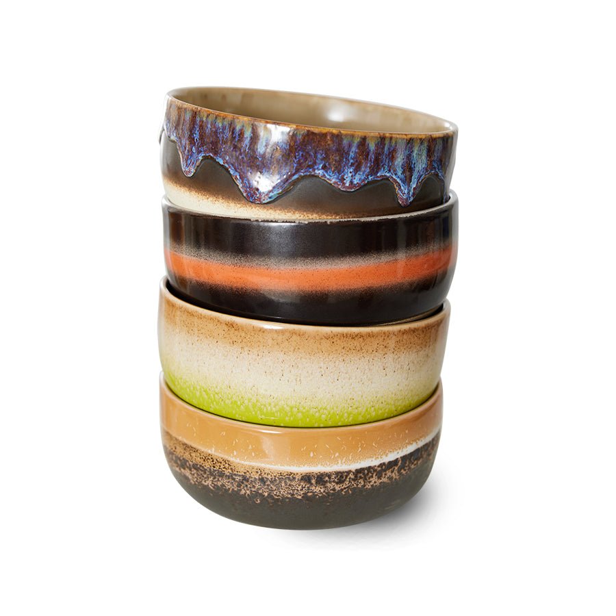 Bols à dessert 70s Ceramics (Set de 4)