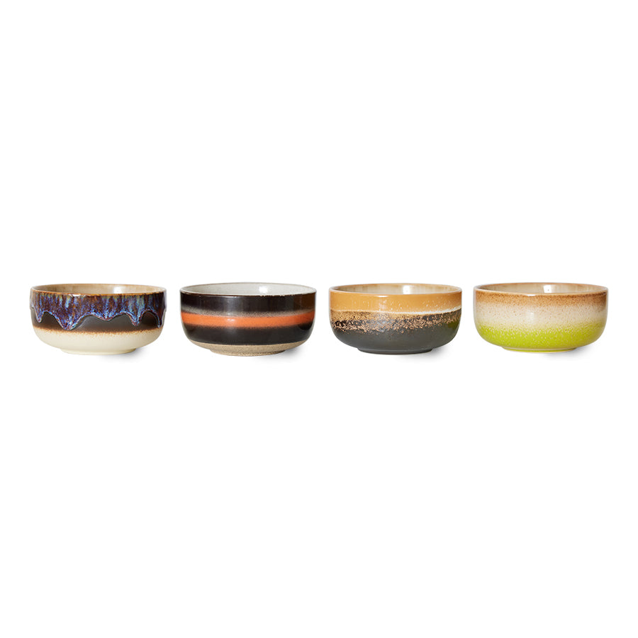 Bols à dessert 70s Ceramics (Set de 4)