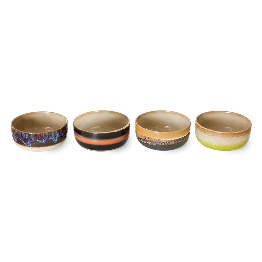 Bols à dessert 70s Ceramics (Set de 4)