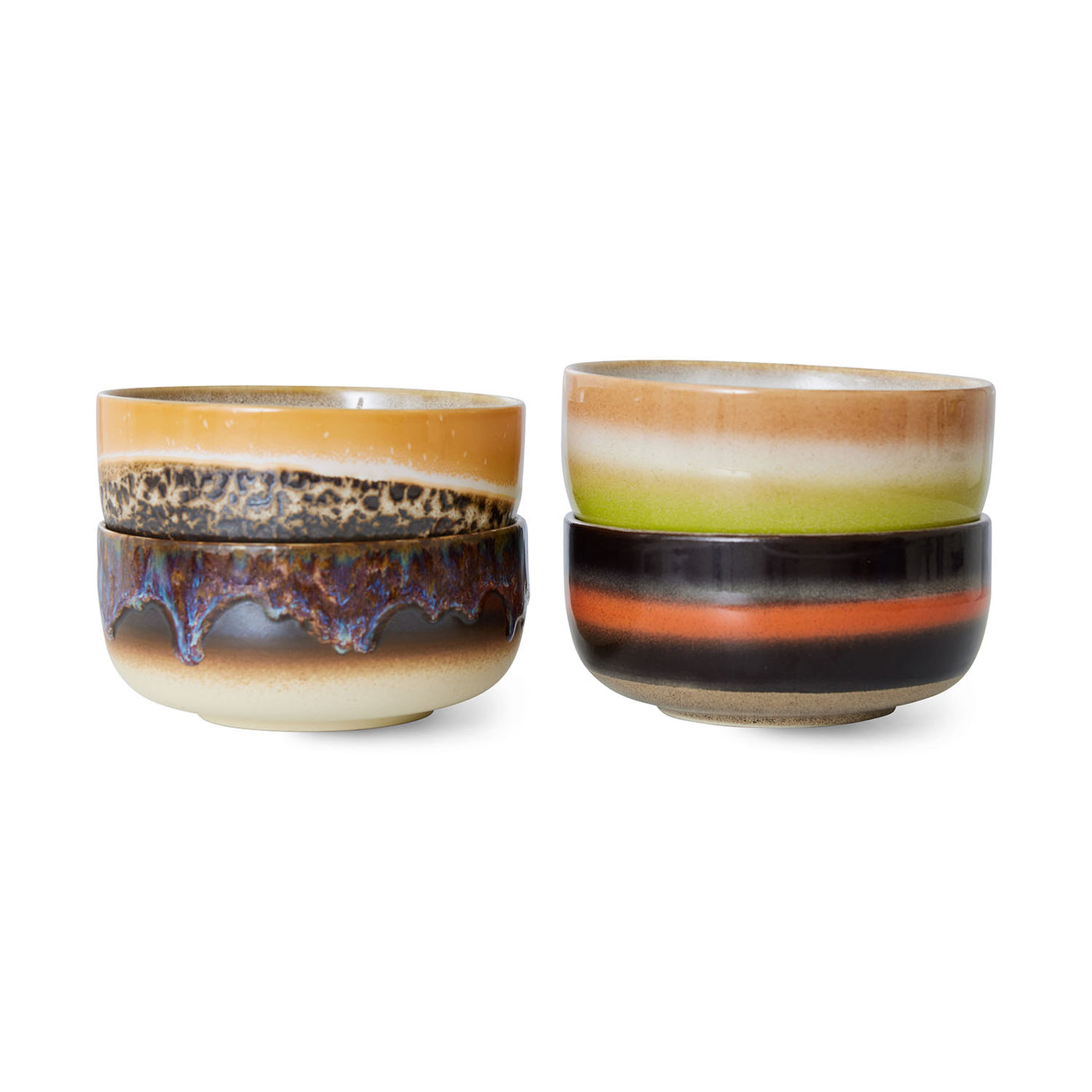 Bols à dessert 70s Ceramics (Set de 4)