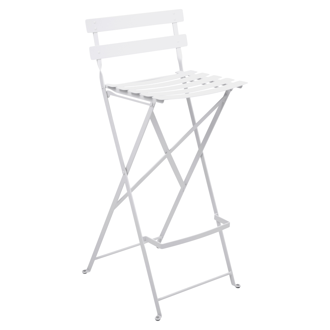 Chaise Bistro de Bar Pliante — Blanc coton