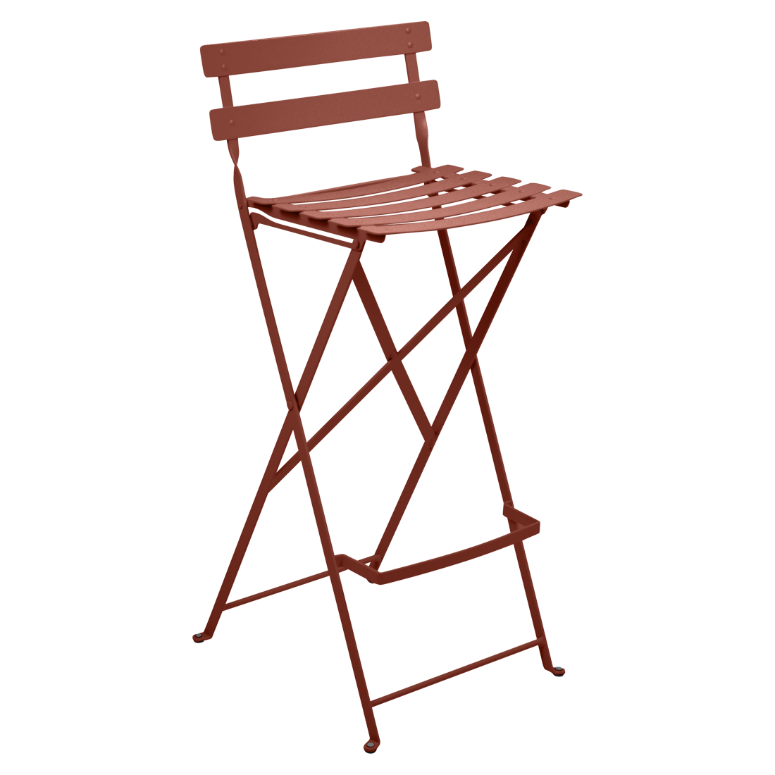 Chaise Bistro de Bar Pliante — Ocre rouge