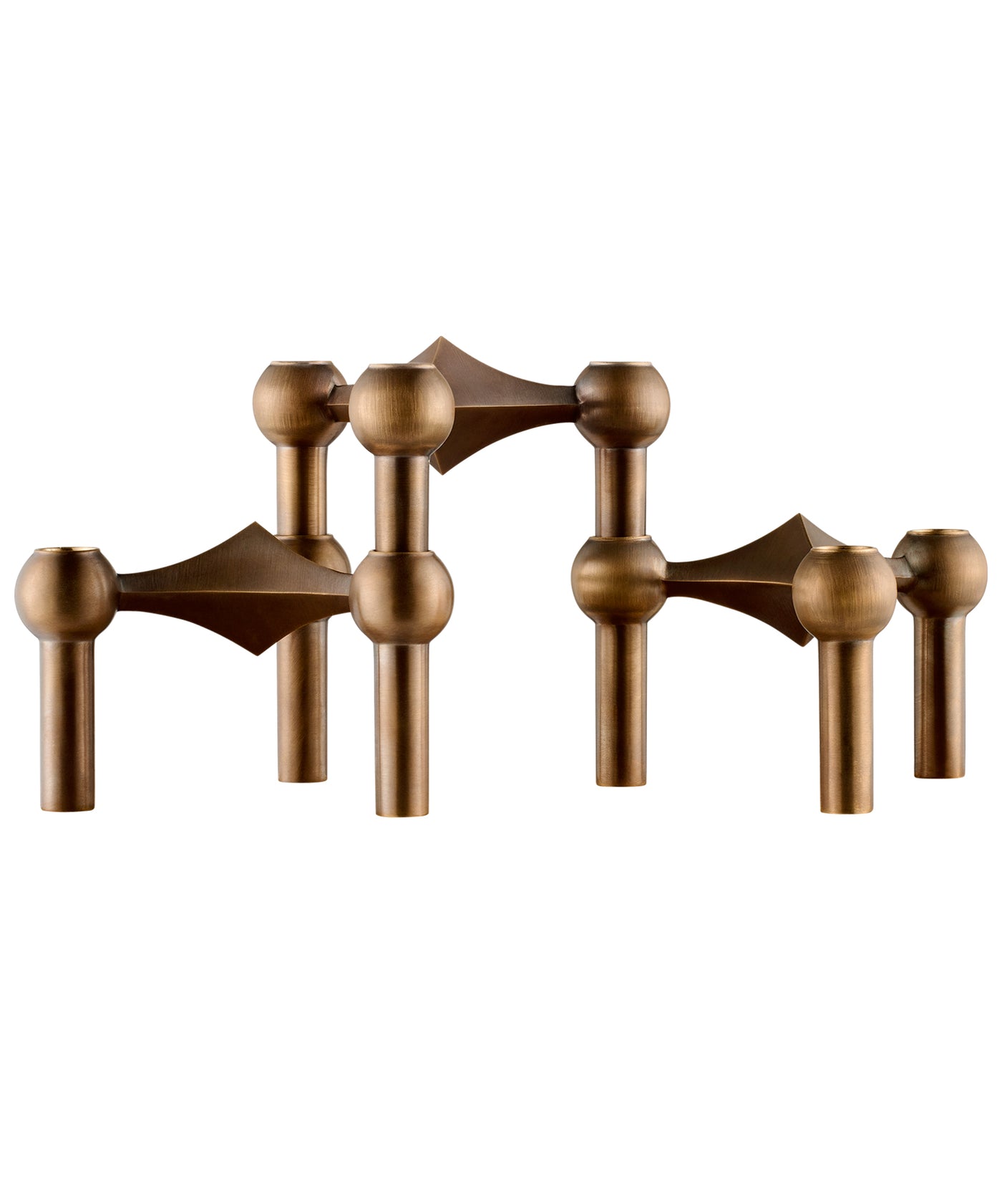 Bougeoir Nagel, Laiton bronze, Lot de 3