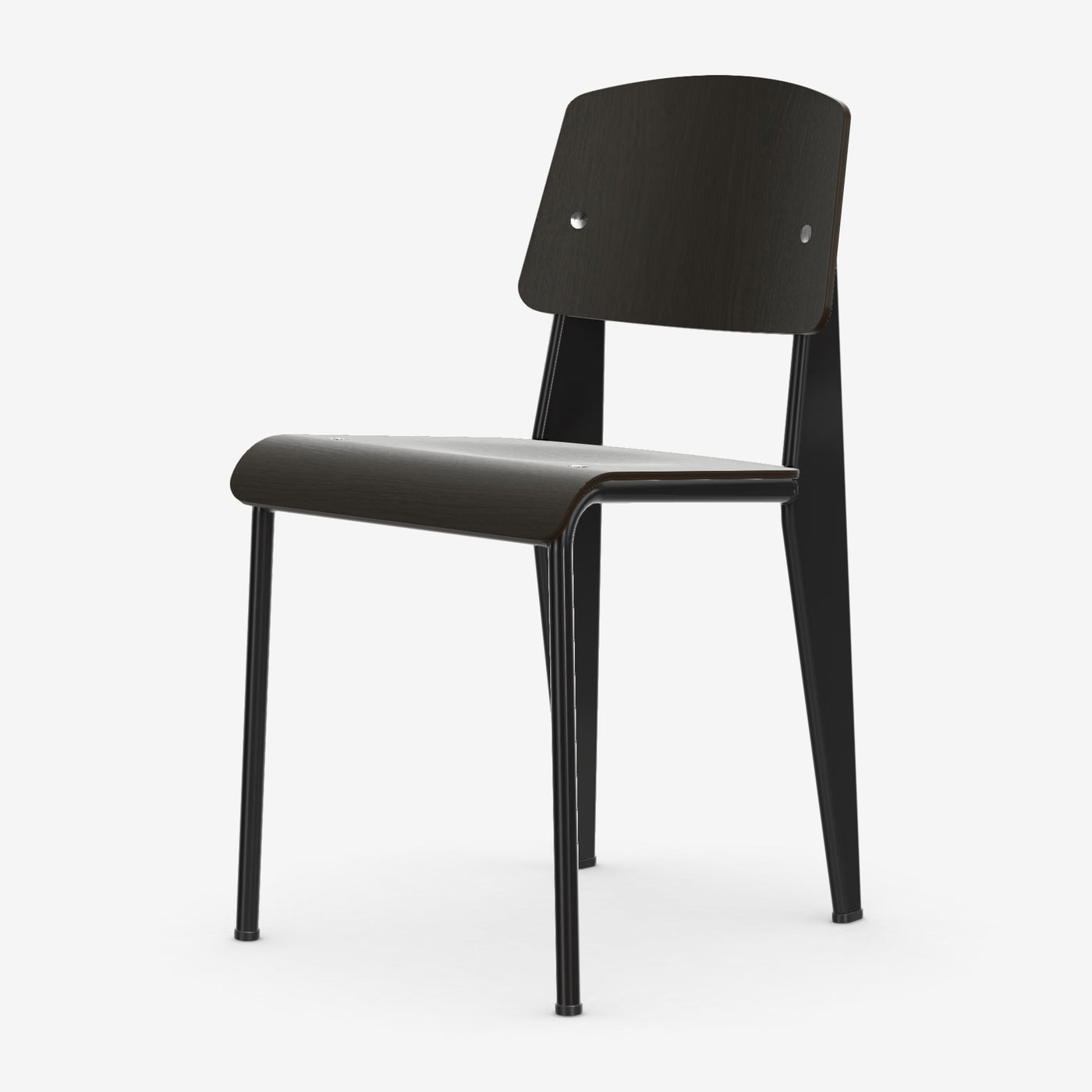 Chaise Standard — Noir foncé, Chêne foncé