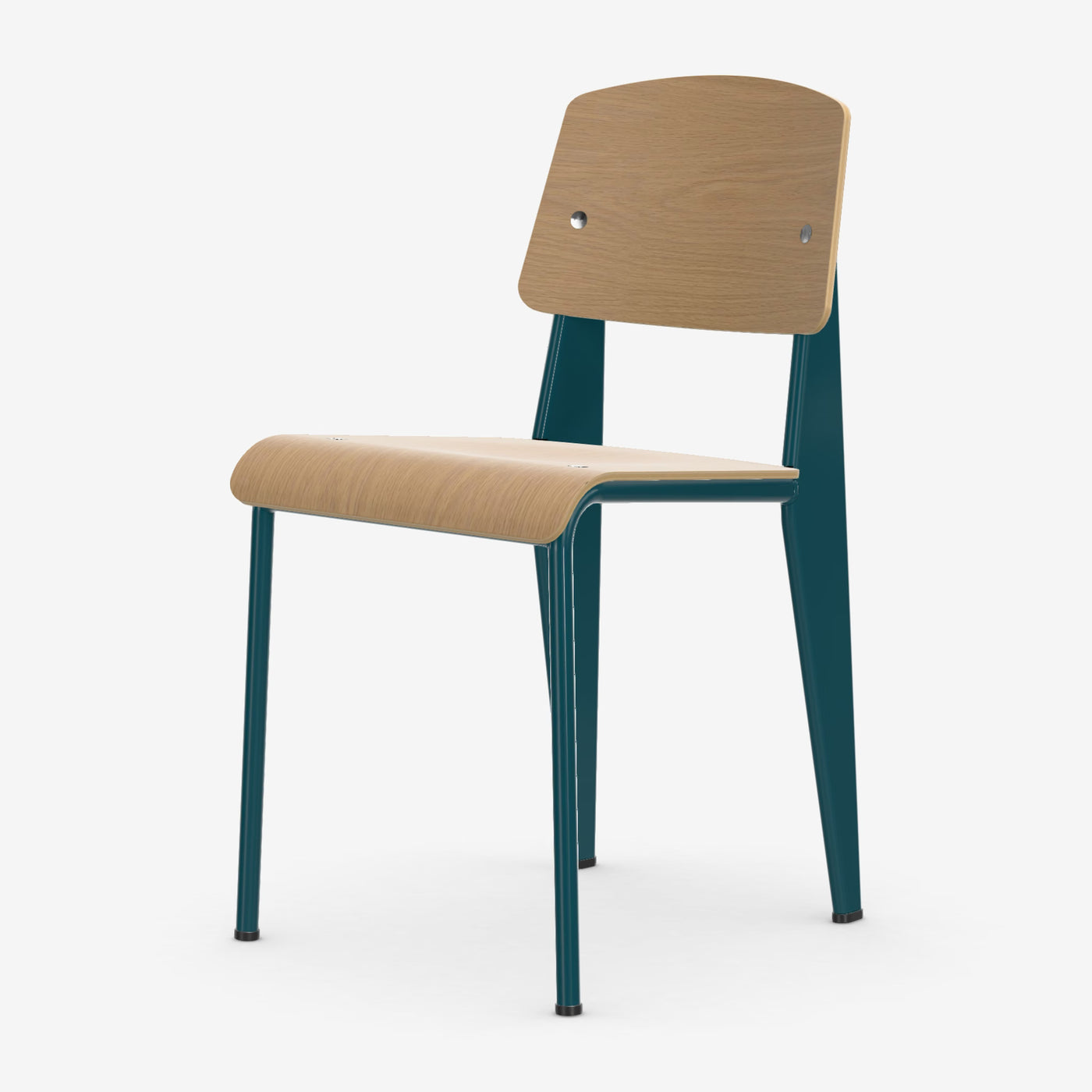 Chaise Standard — Prouvé Bleu Dynastie, Chêne naturel