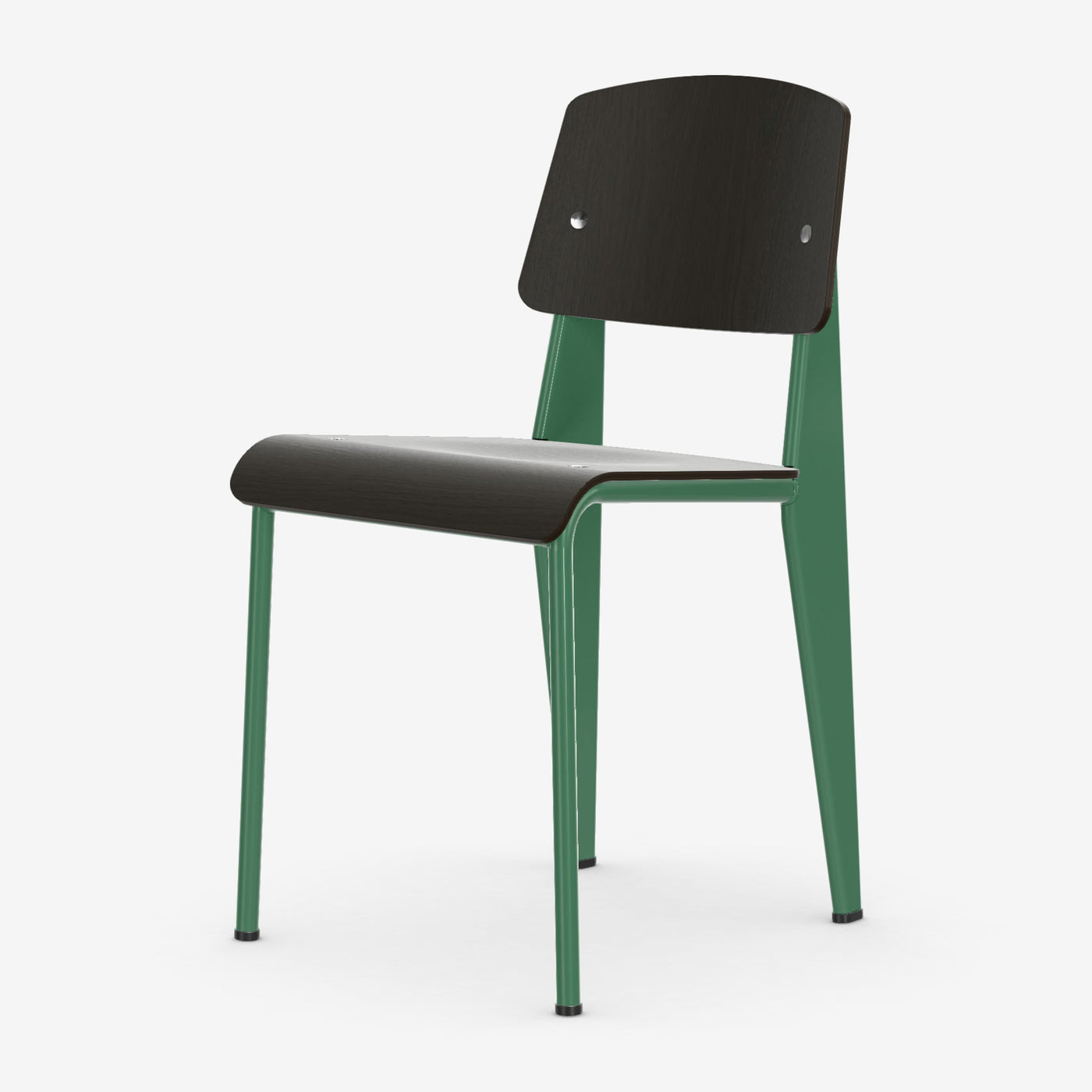 Chaise Standard — Prouvé Blé Vert, Chêne foncé
