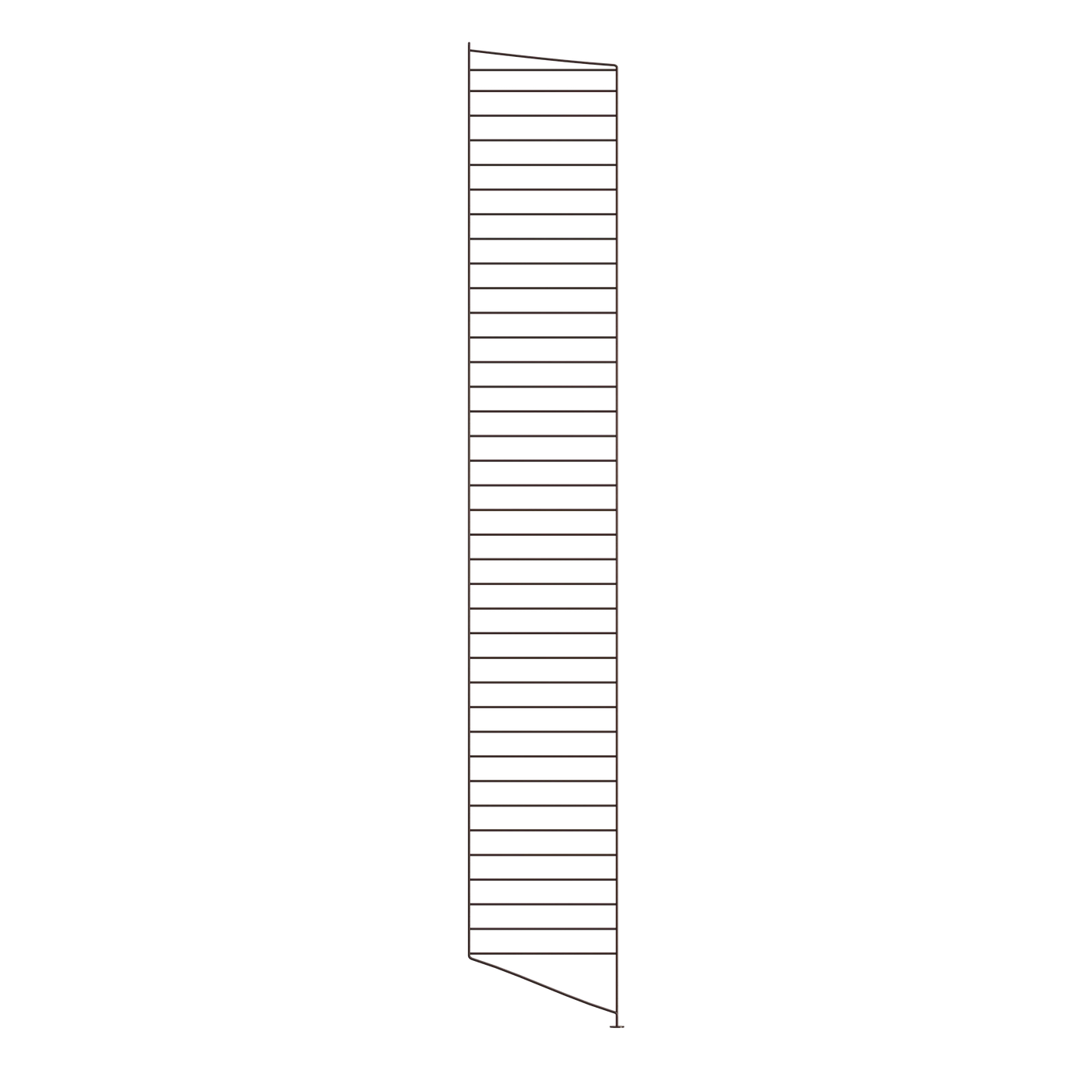 Montant au sol String System — Brun foncé · H 200 × P 30 cm · À l'unité