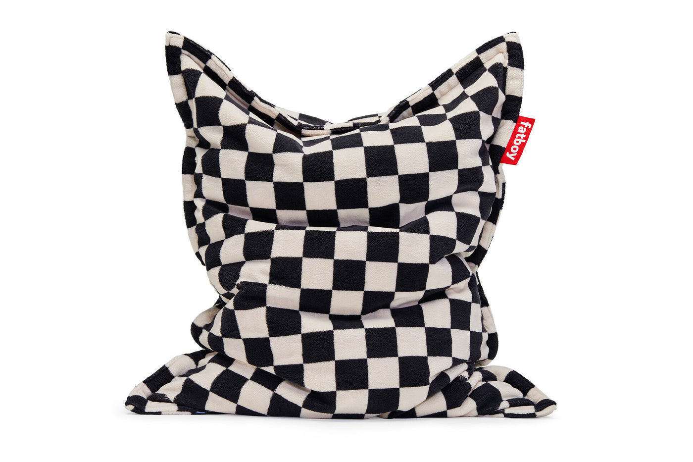 Pouf Original Slim Teddy, Black Ecru