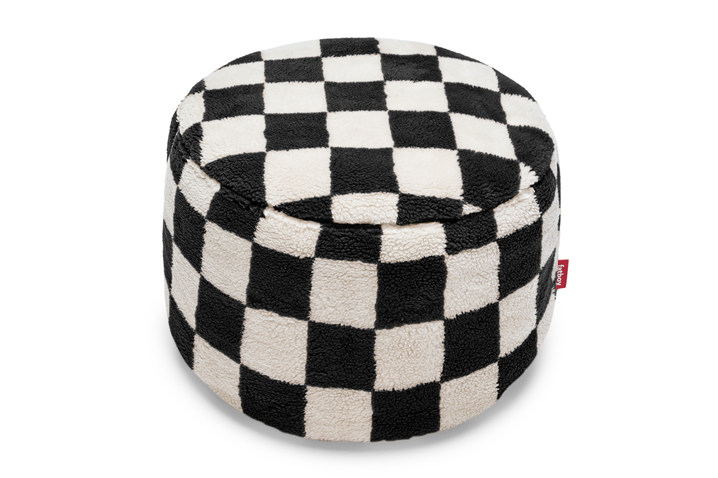 Pouf Point Teddy Chess, Black Creme