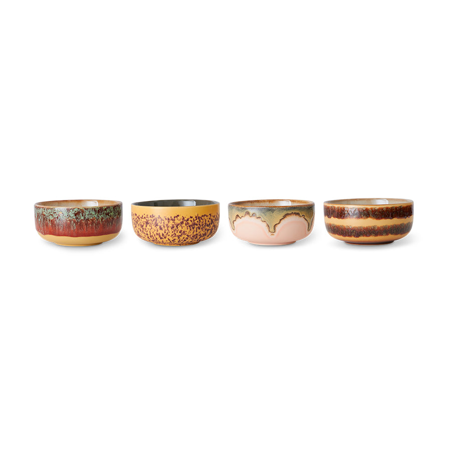 Bols à dessert 70s Ceramics (Set de 4)