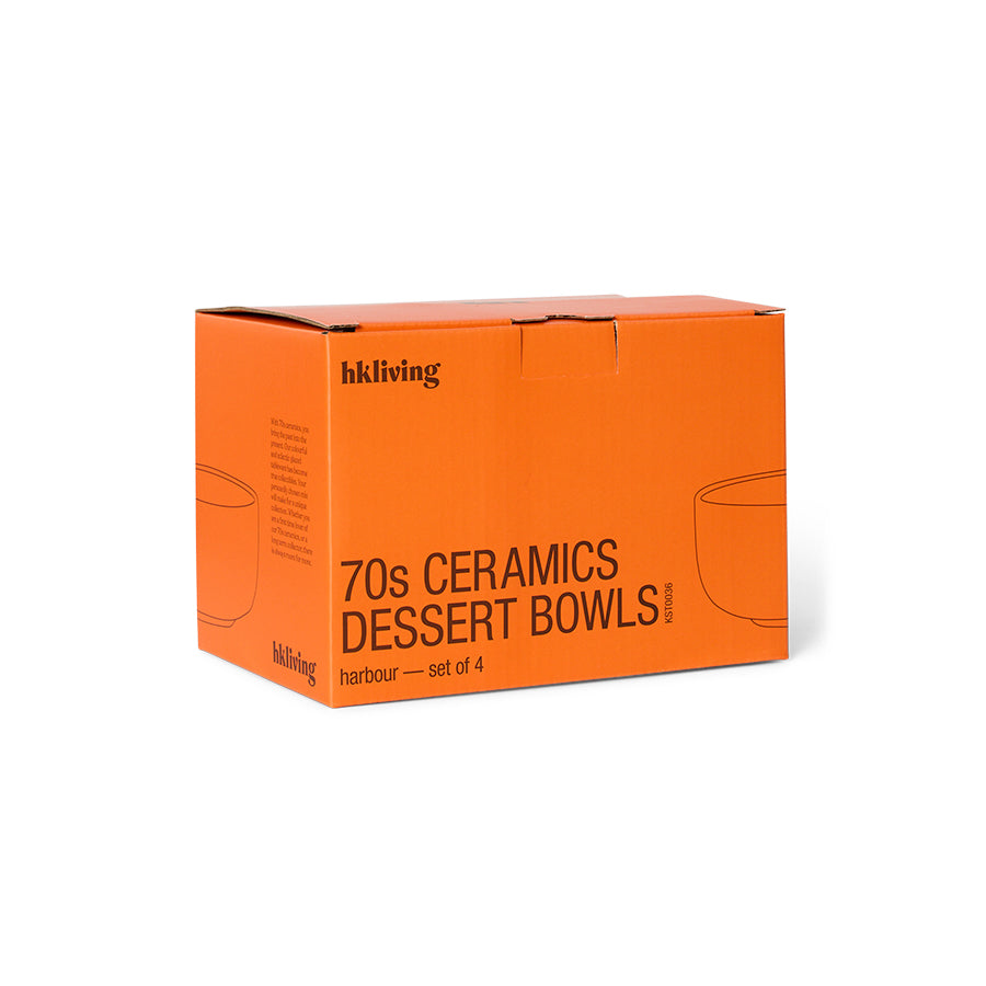 Bols à dessert 70s Ceramics (Set de 4)
