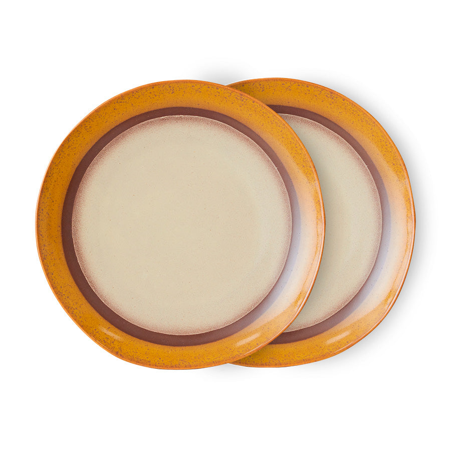 Assiettes plat 70s Ceramics (Set de 2)