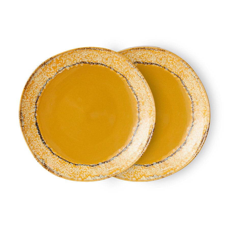 Assiettes d'entrée 70s Ceramics (Set de 2)