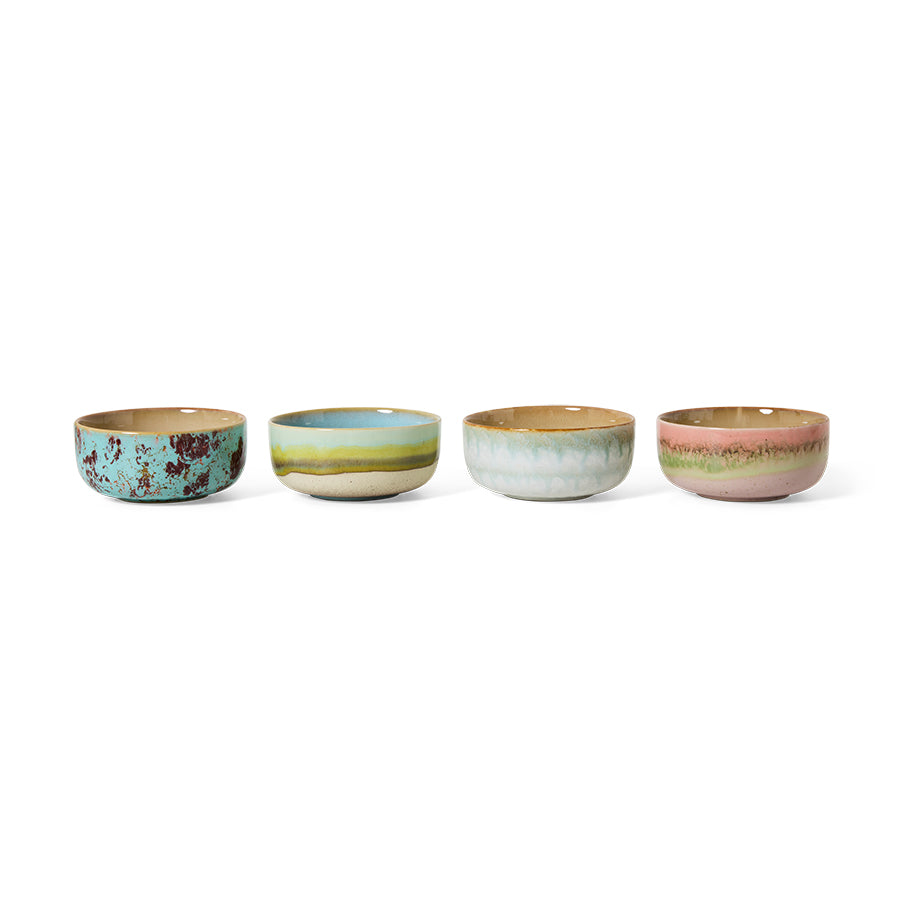Bols à dessert 70s Ceramics (Set de 4)