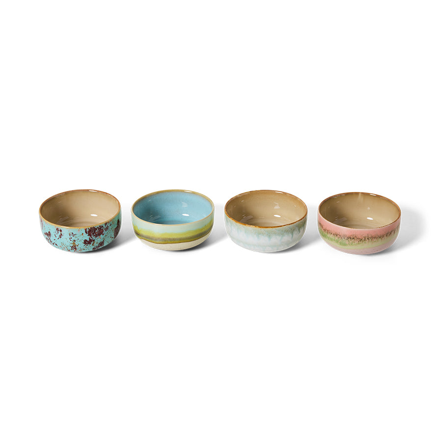 Bols à dessert 70s Ceramics (Set de 4)