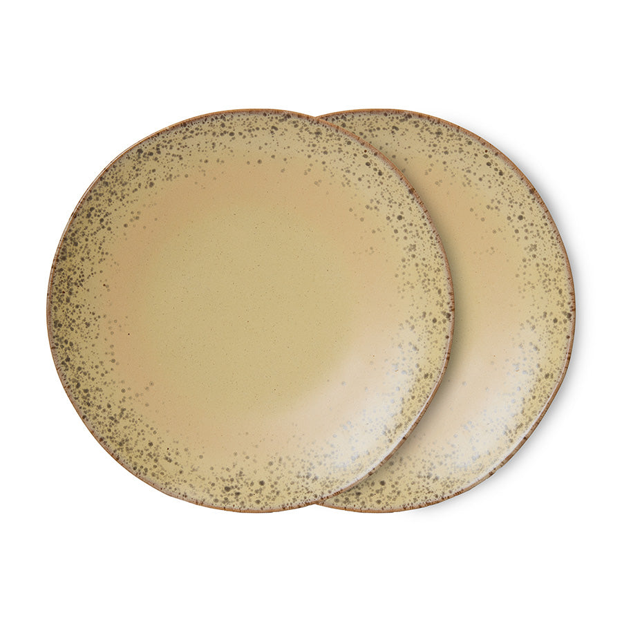 Assiettes plat 70s Ceramics (Set de 2)