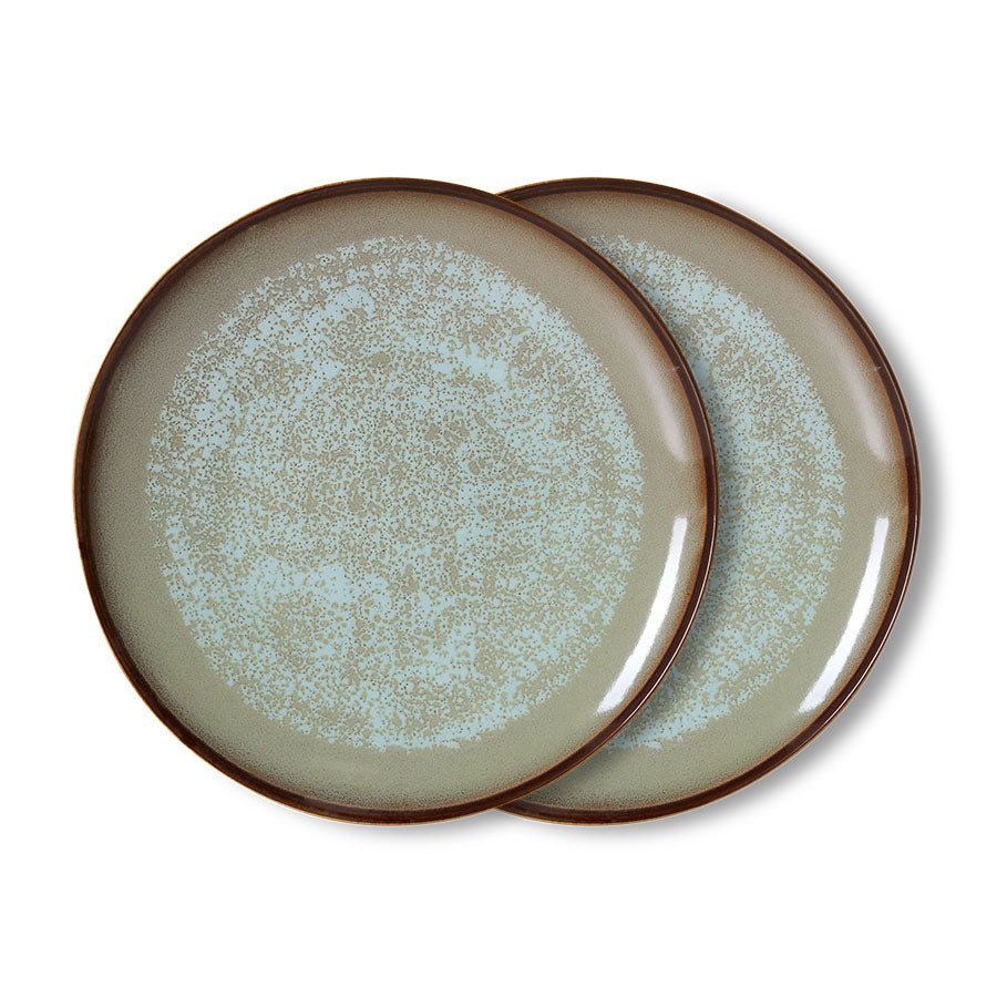 Assiettes plat 70s Ceramics (Set de 2)