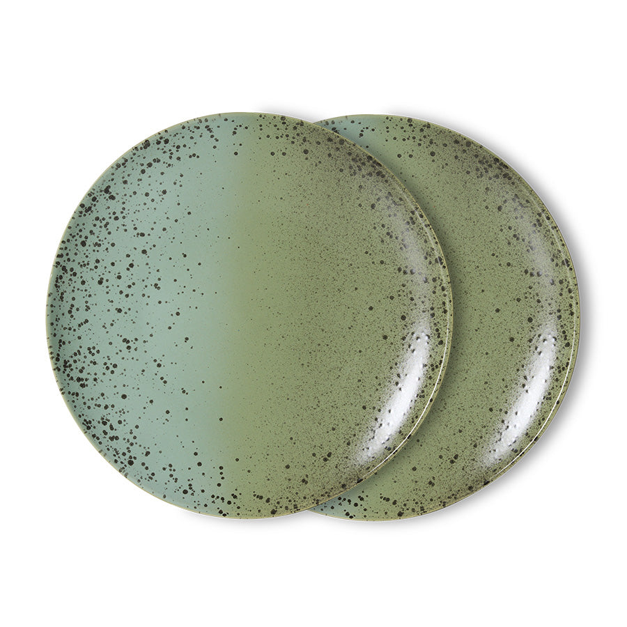 Assiettes plat 70s Ceramics (Set de 2)