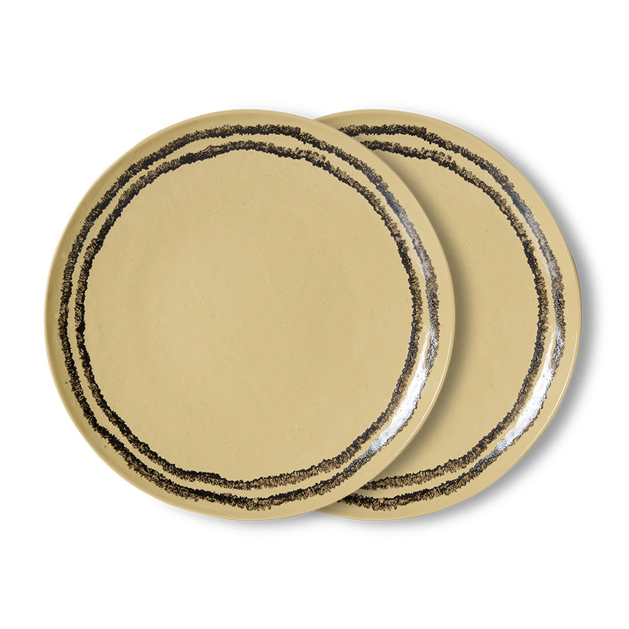 Assiettes plat 70s Ceramics (Set de 2)
