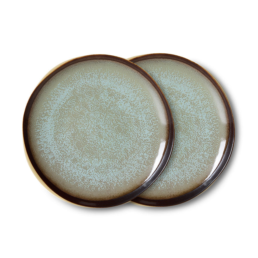 Assiettes d'entrée 70s Ceramics (Set de 2)