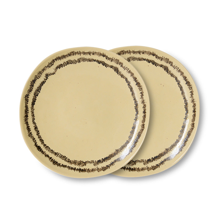 Assiettes d'entrée 70s Ceramics (Set de 2)
