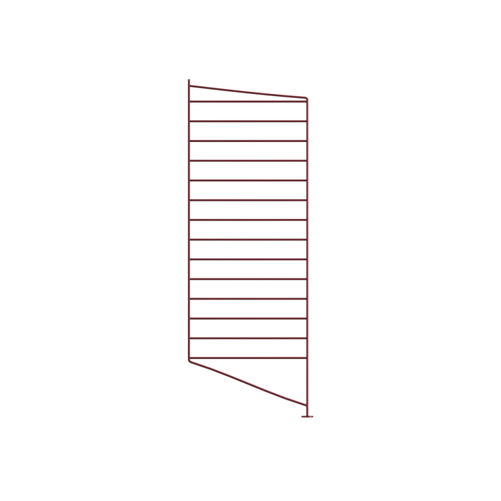 Montant au sol String System — Rouge foncé · H 85 × P 30 cm · Lot de 2