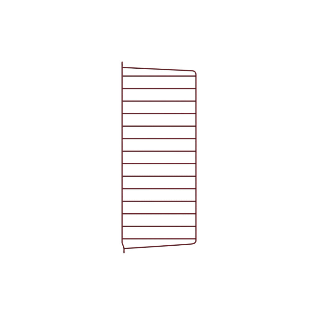 Montant mural String System — Rouge foncé · H 75 × P 30 cm · Lot de 2